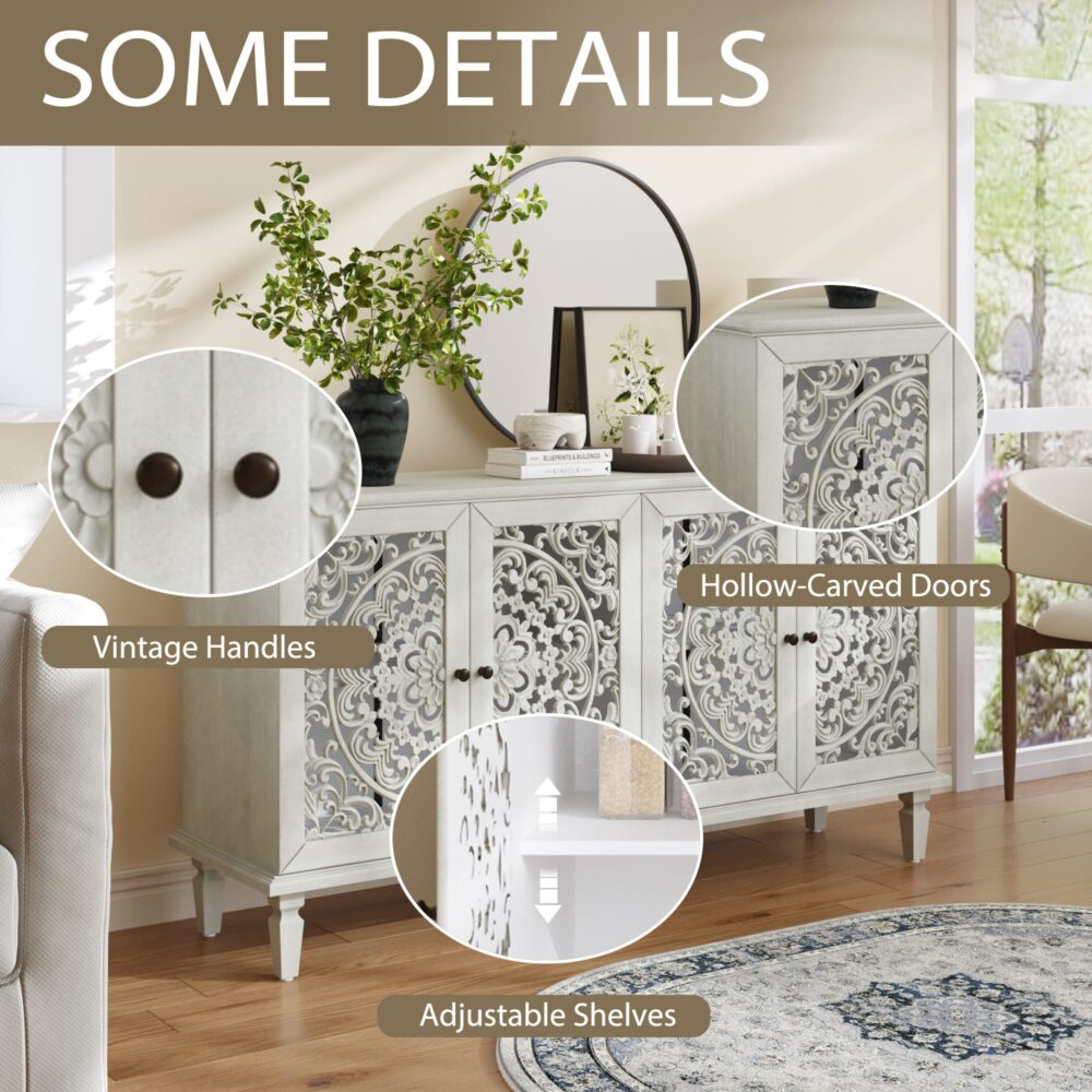 VESAMONTIS Antique Buffet Cabinet Sideboard