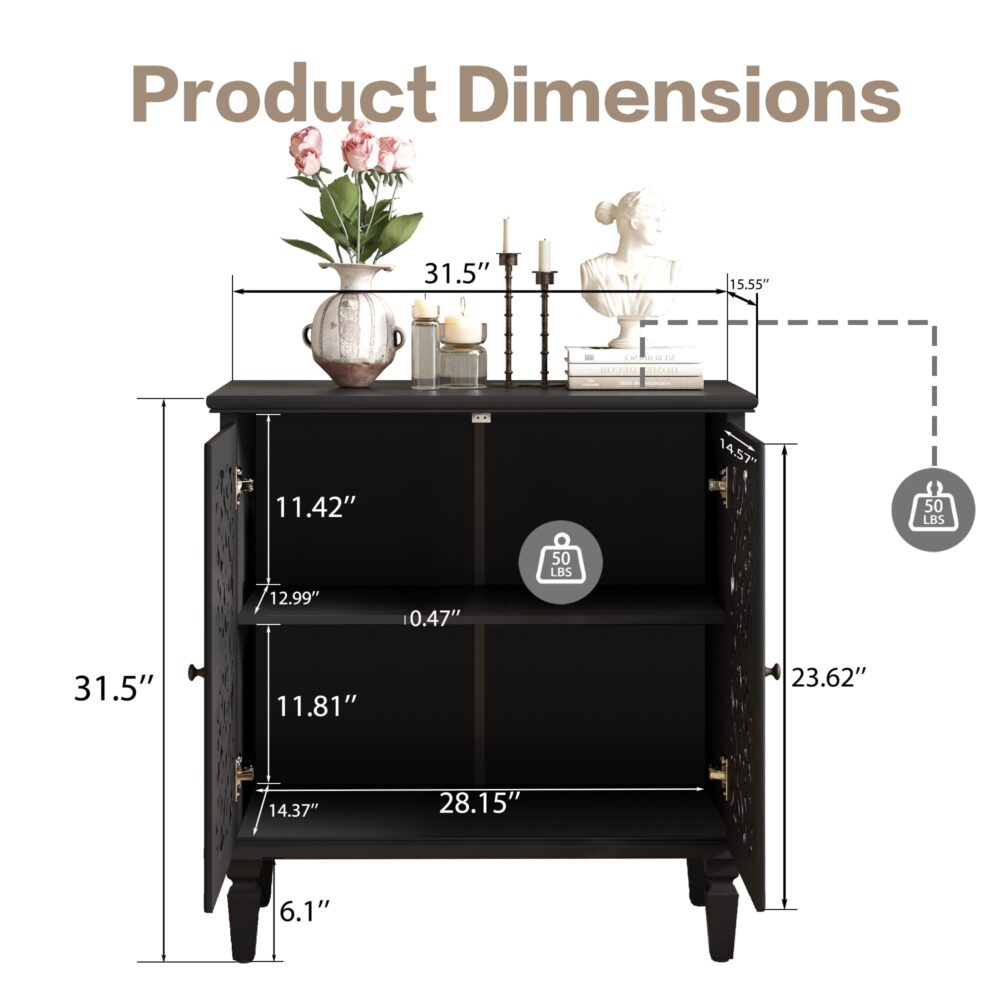 66e81c07d95a683c6b456c263e2cde96 VESAMONTIS Hollow-carved Accent Cabinet