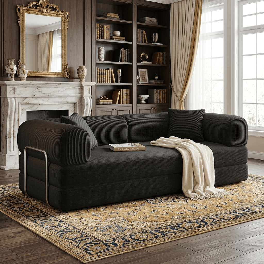 VESAMONTIS corduroy floor sofa bed for small apartments