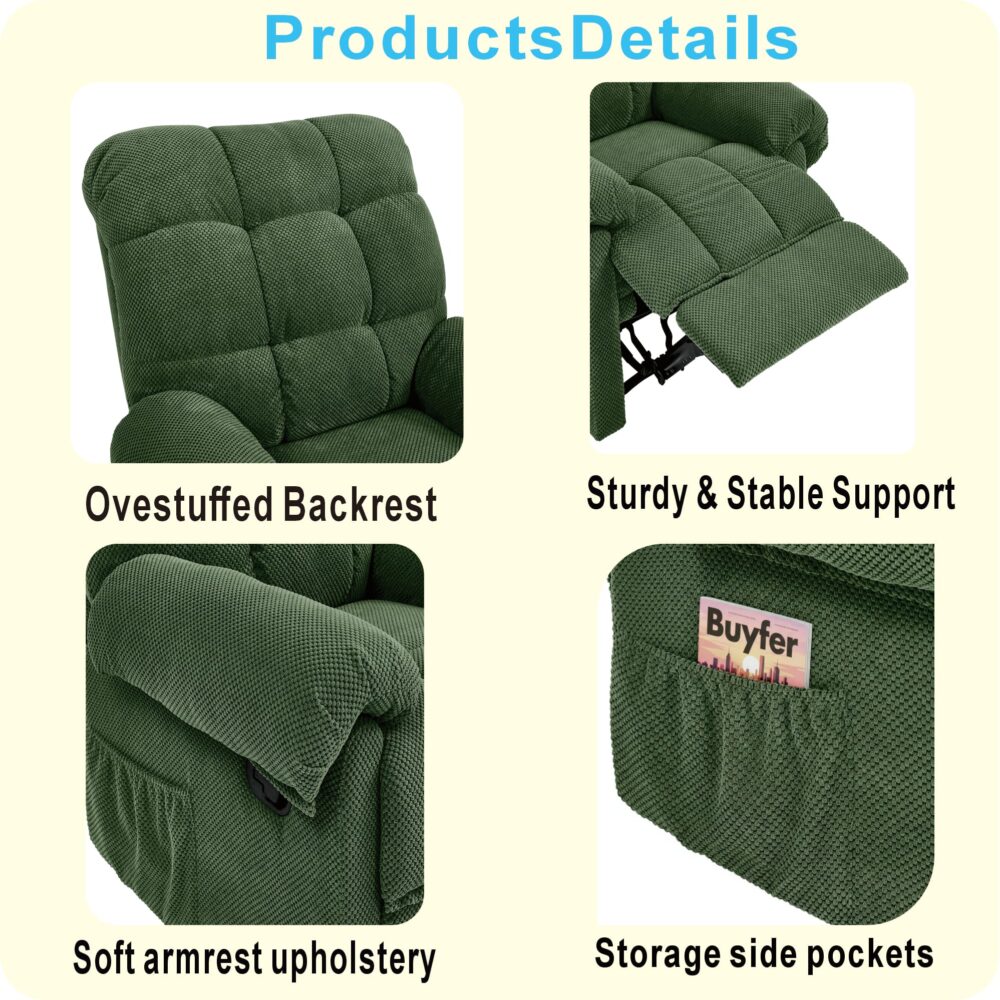 VESAMONTIS Overstuffed Manual Recliner Chair