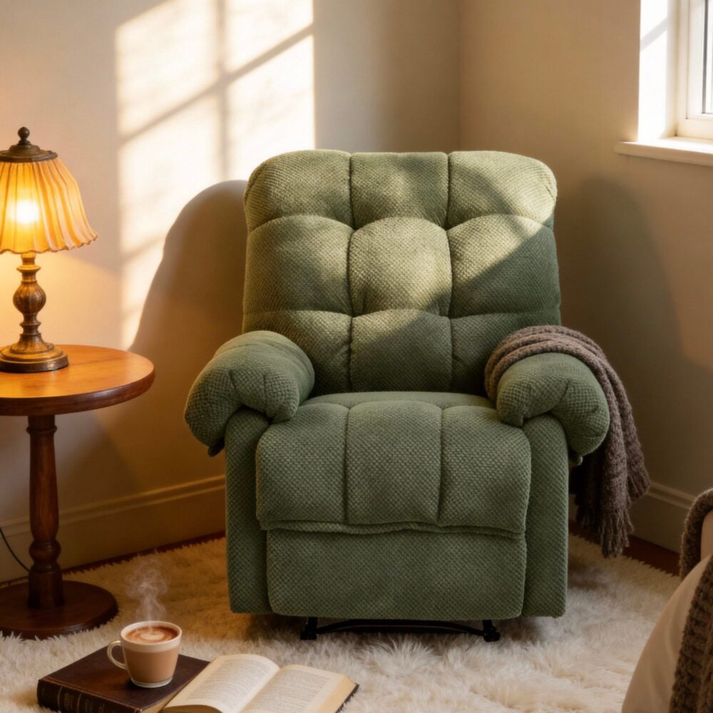 VESAMONTIS Overstuffed Manual Recliner Chair