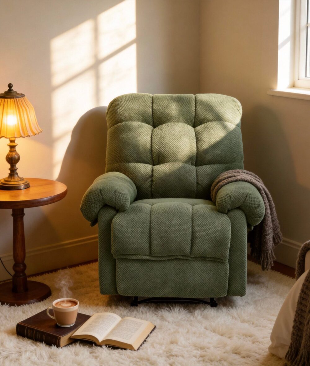 VESAMONTIS Overstuffed Manual Recliner Chair