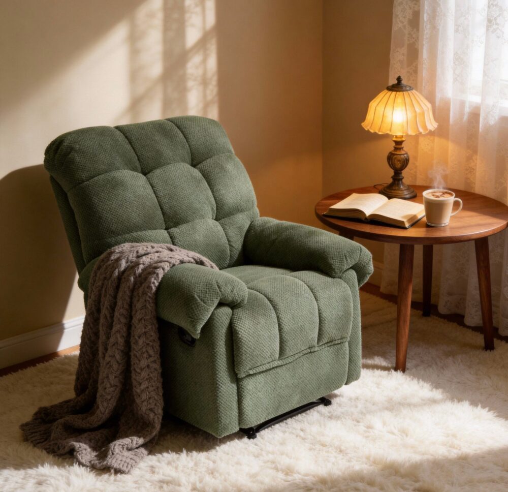 VESAMONTIS Overstuffed Manual Recliner Chair