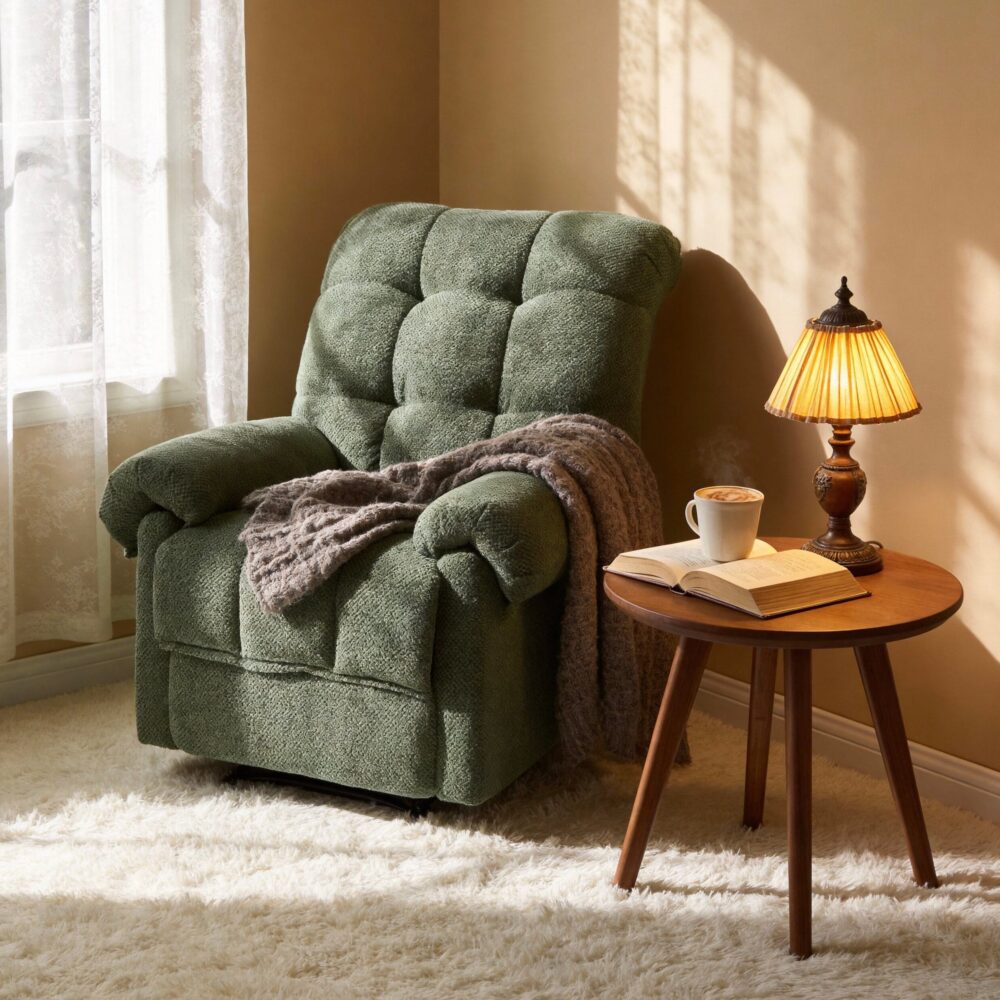 VESAMONTIS Overstuffed Manual Recliner Chair