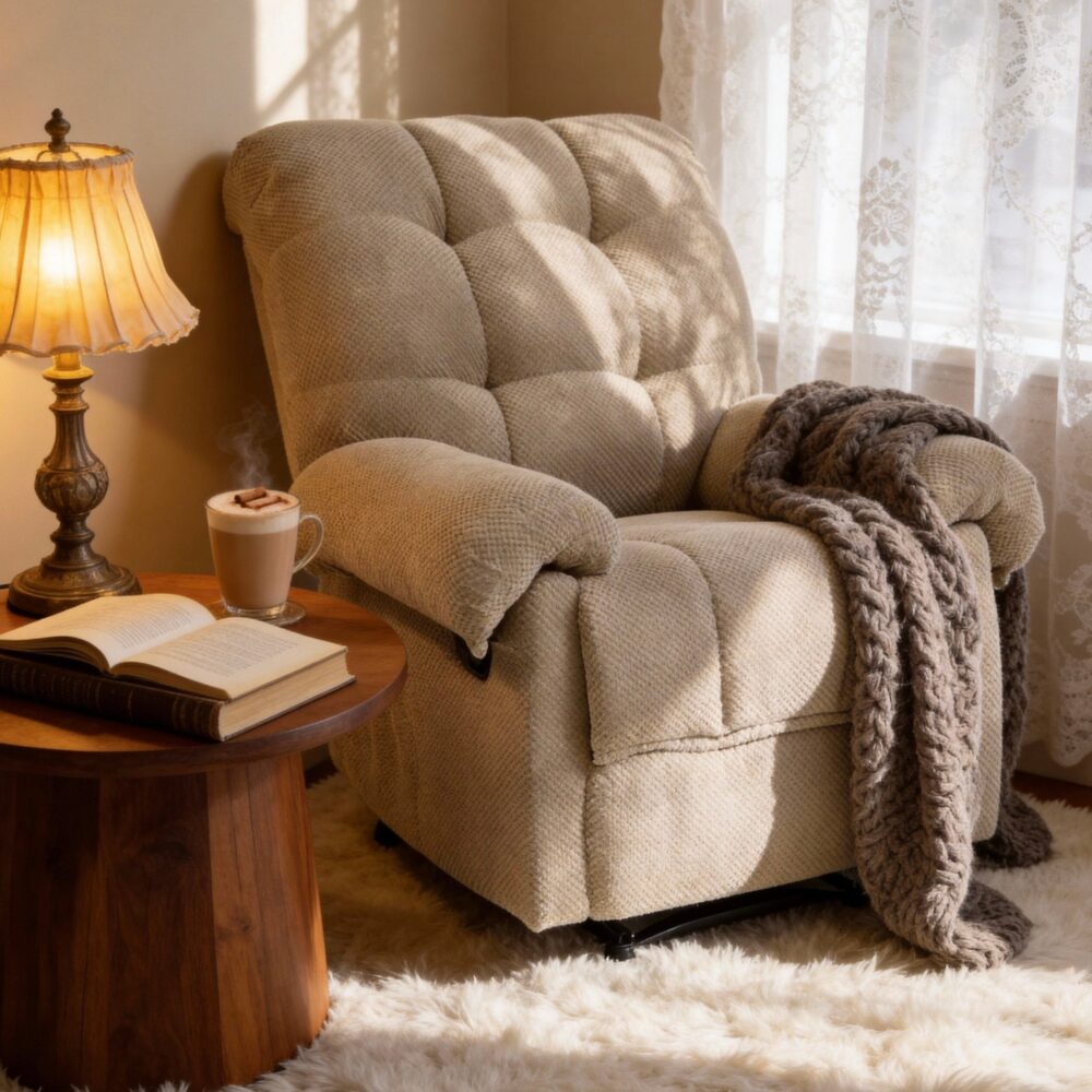 VESAMONTIS Overstuffed Manual Recliner Chair