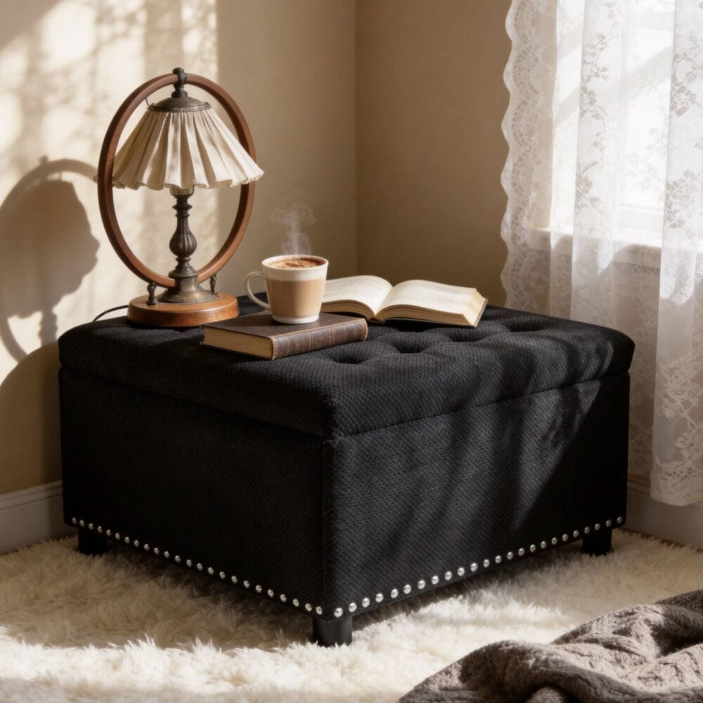 Storage Ottoman with Hidden Storage