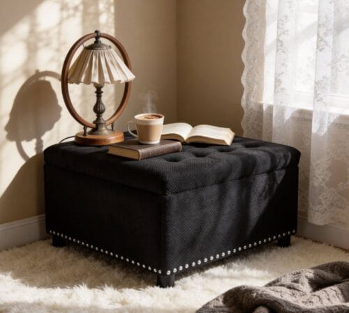 Storage Ottoman with Hidden Storage