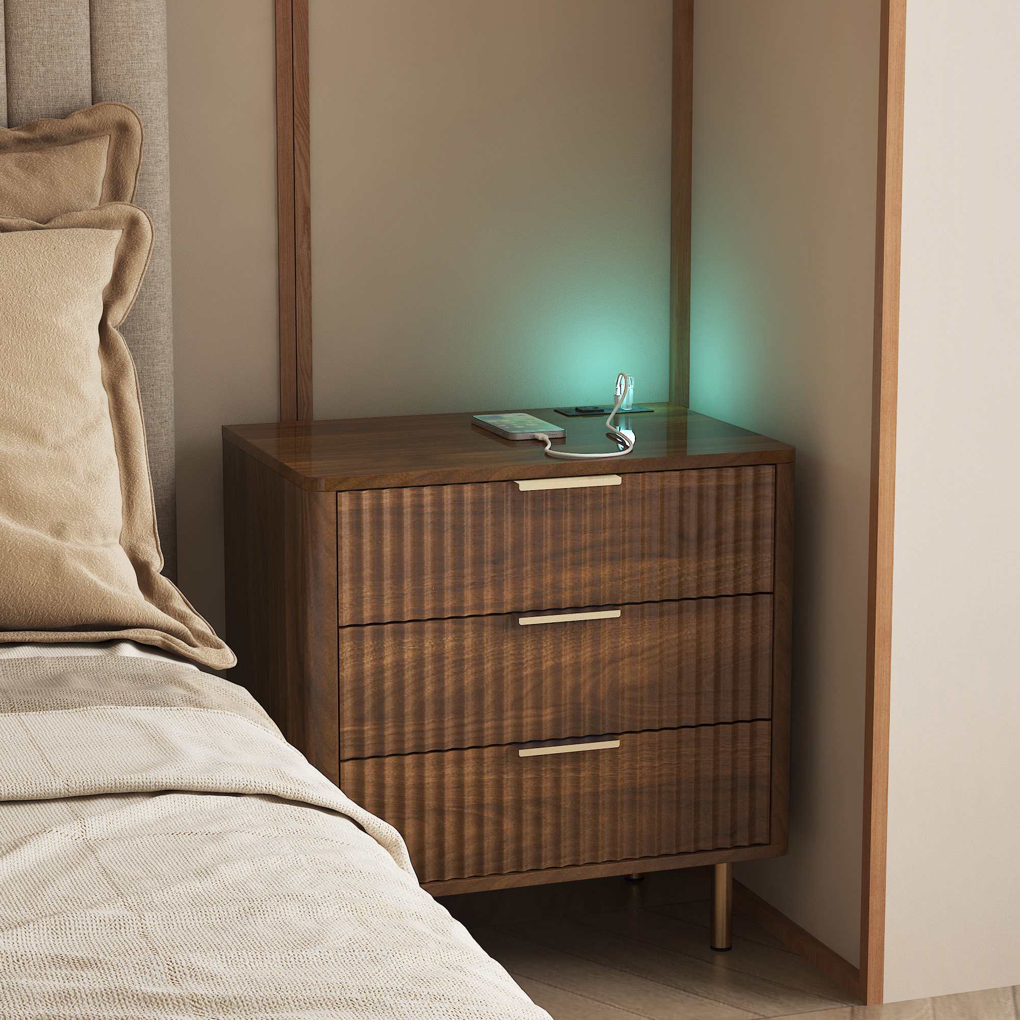 Smart Nightstand with Charging Station