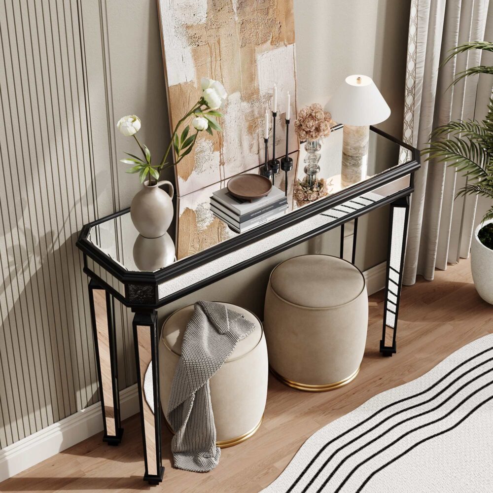 VESAMONTIS Mirrored Console Table
