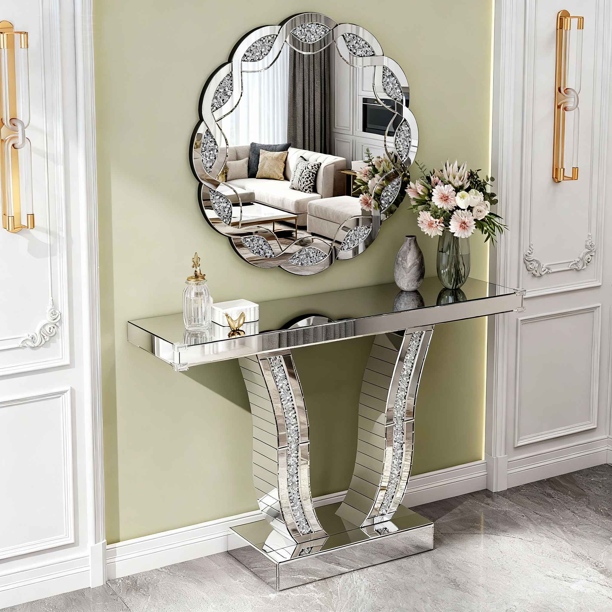 Octagonal Mirror for Living Room