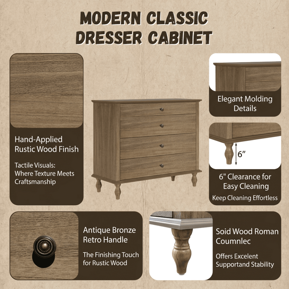 4-Drawer Chest Dresser