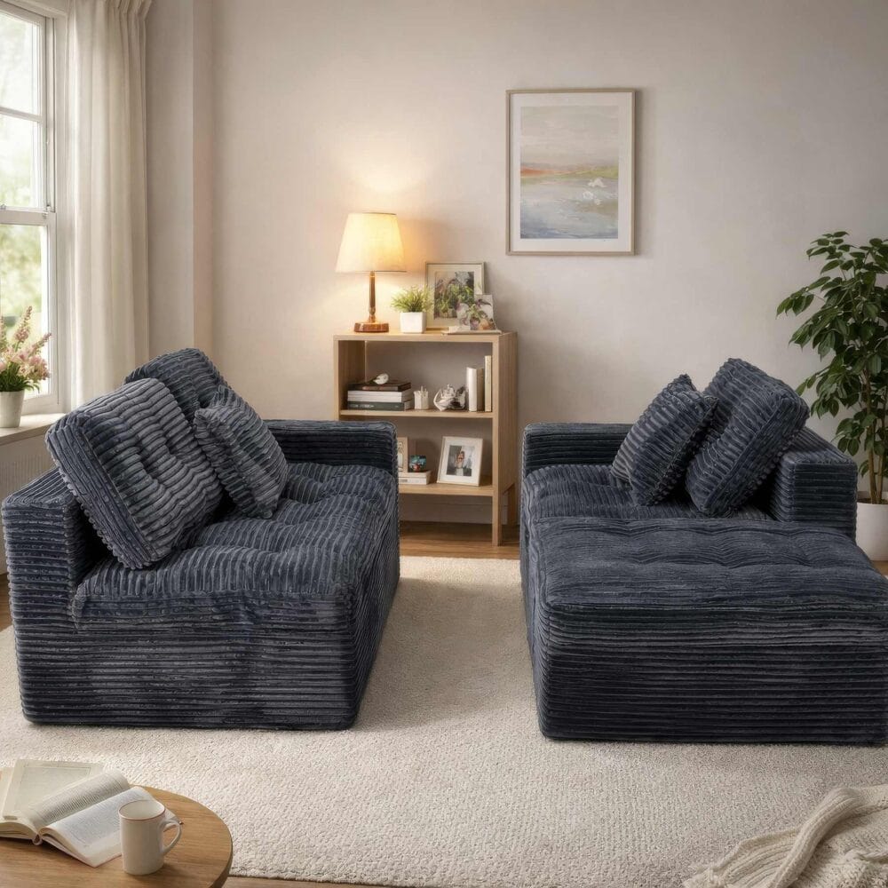 Cloud Sofa Set with Ottoman