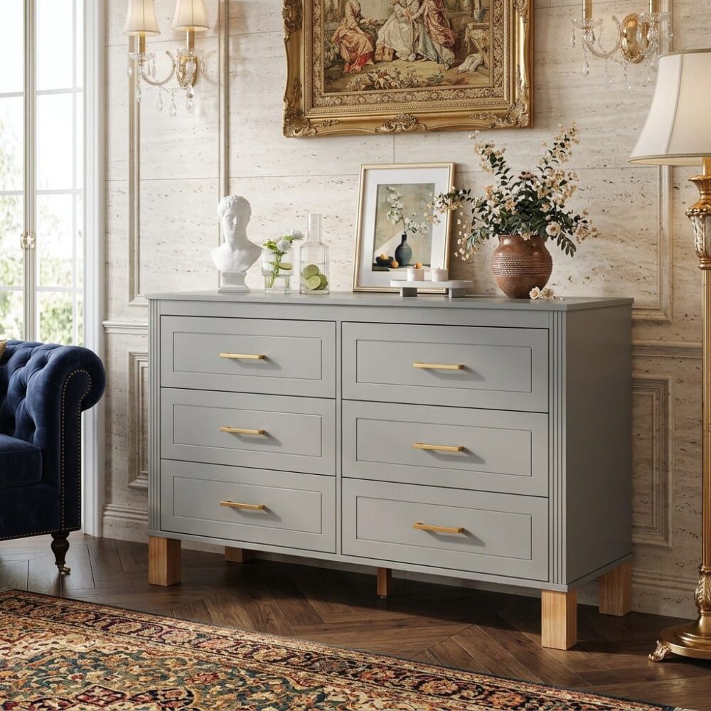 VESAMONTIS 6-Drawer Double Dresser