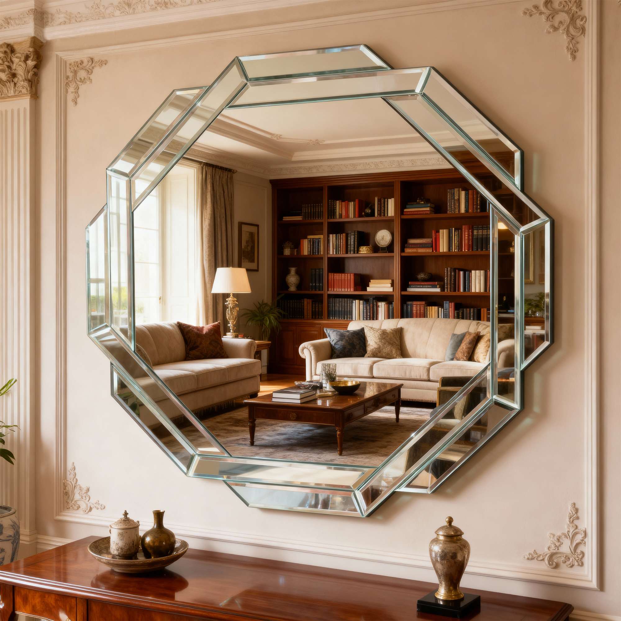  Octagonal Mirror for Living Room overview
